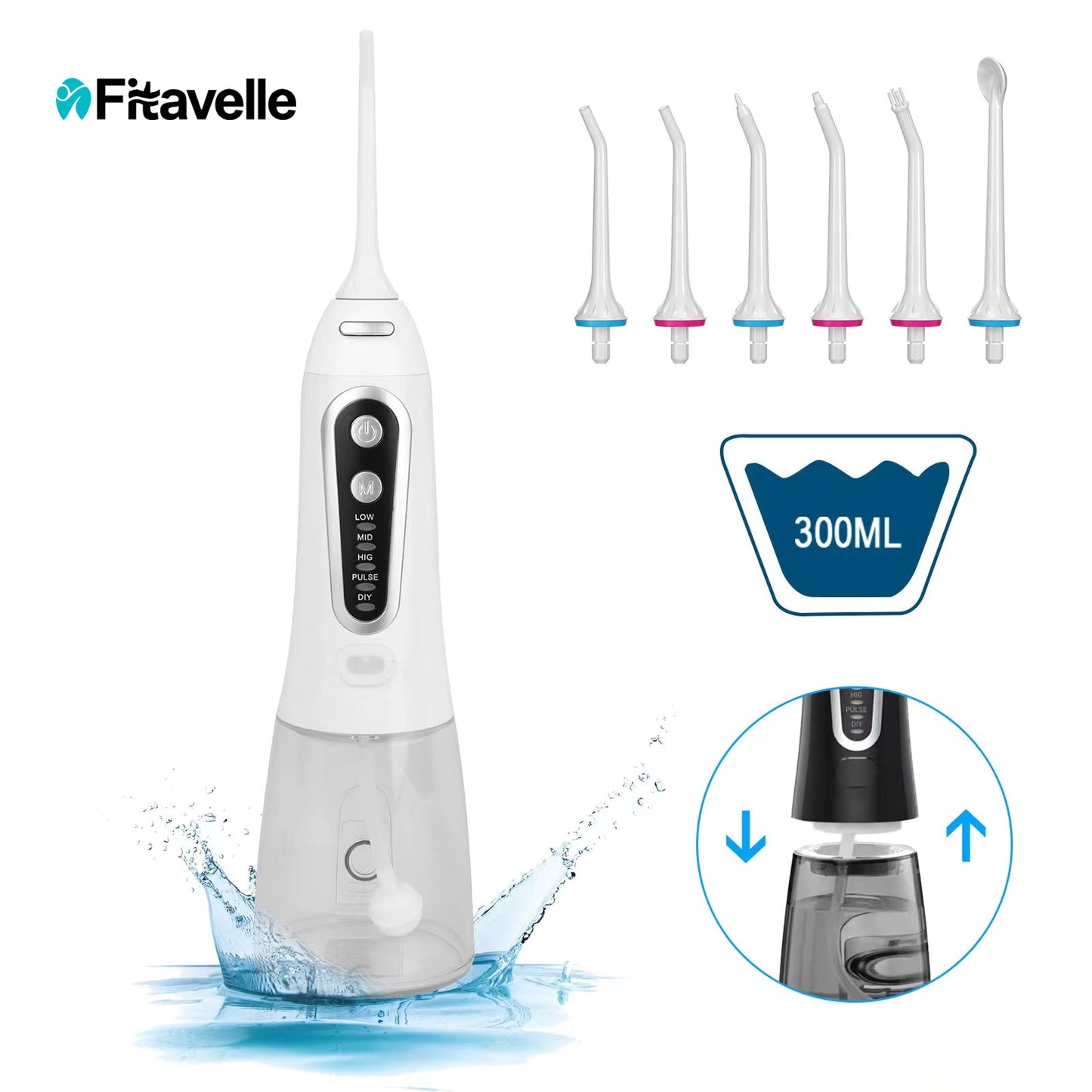 Fitavelle Dental Bliss Portable Water Flosser™